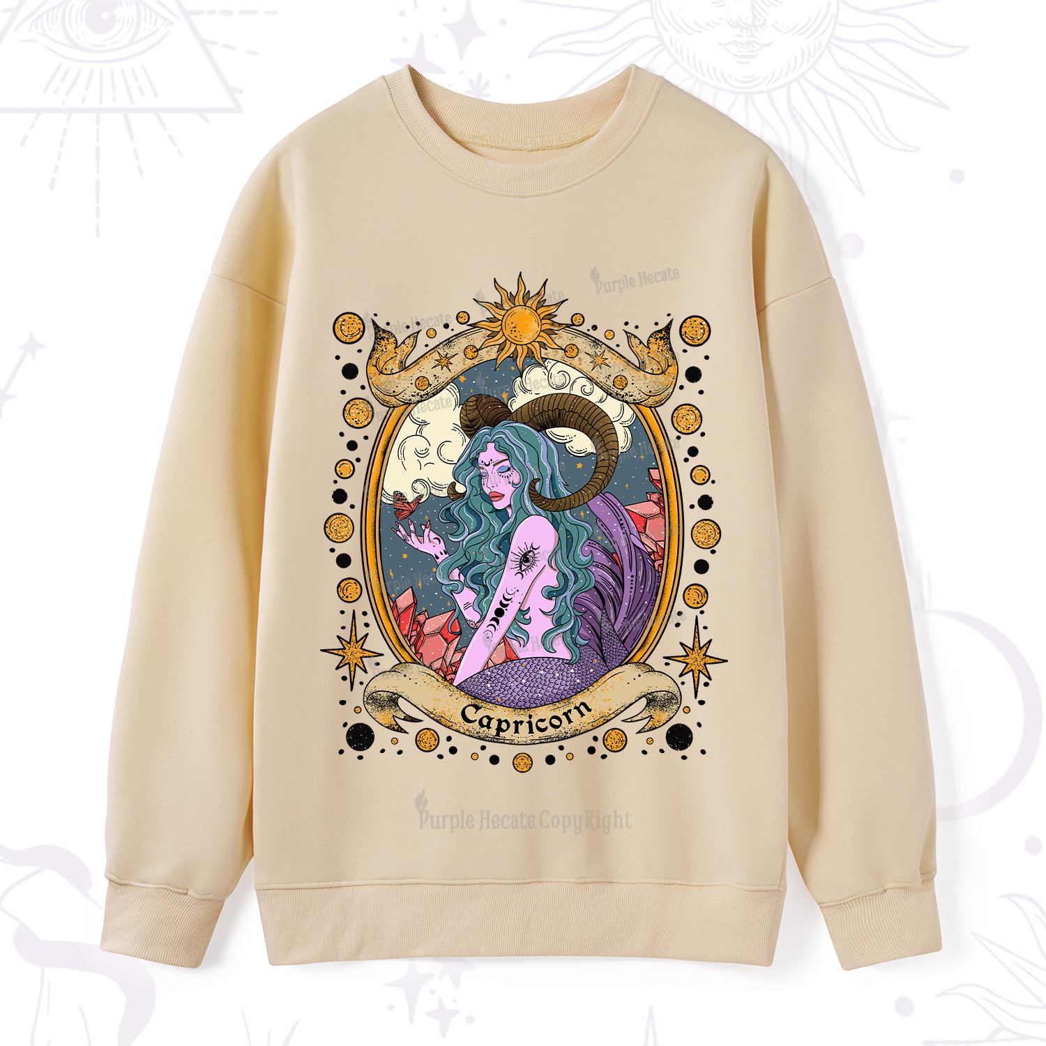Purplehecate Capricorn Radiance Zodiac Sweatshirt