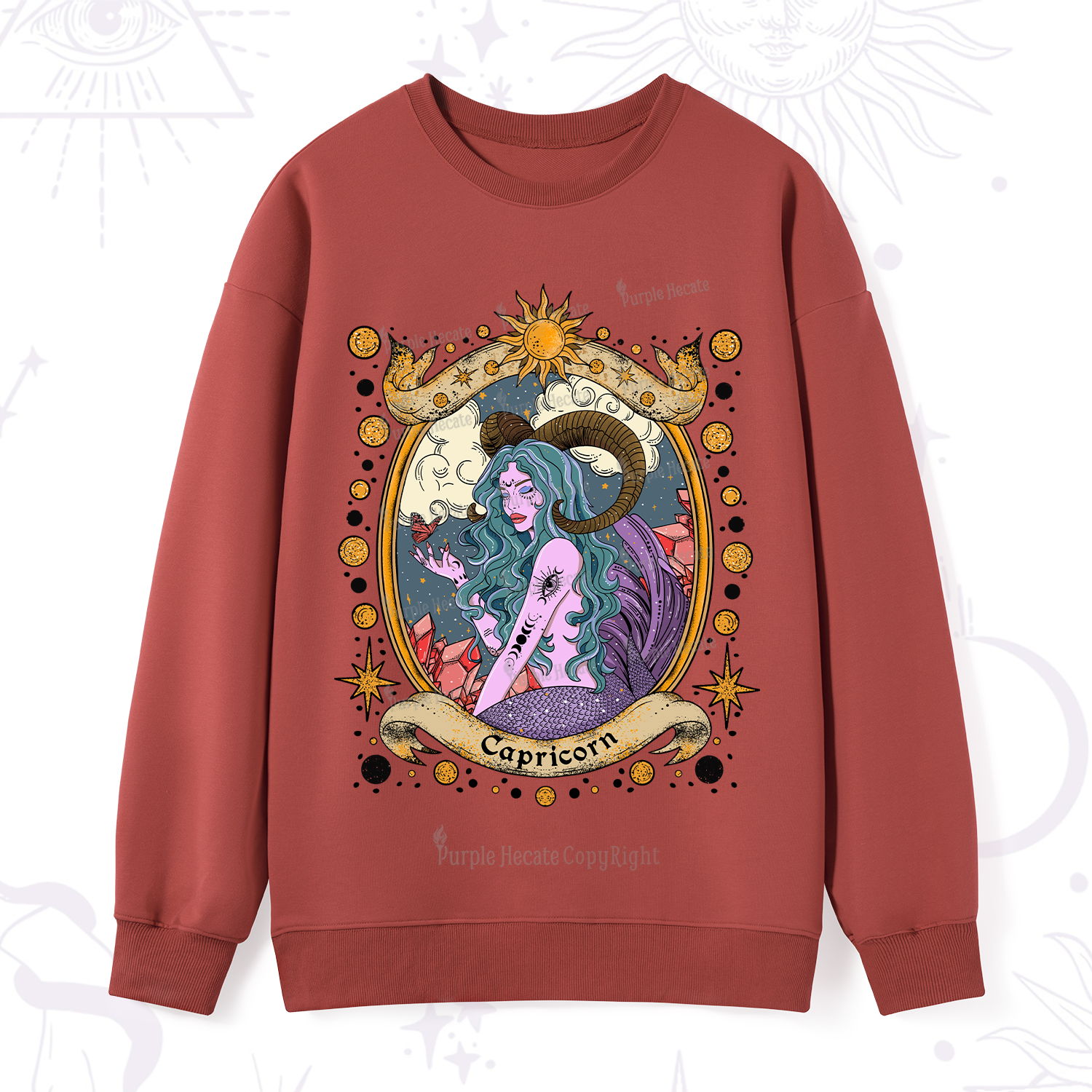 Purplehecate Capricorn Radiance Zodiac Sweatshirt