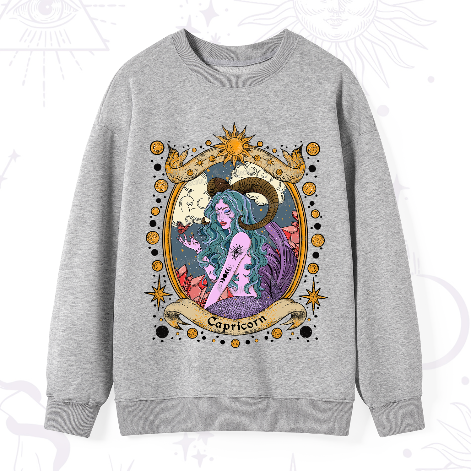 Purplehecate Capricorn Radiance Zodiac Sweatshirt