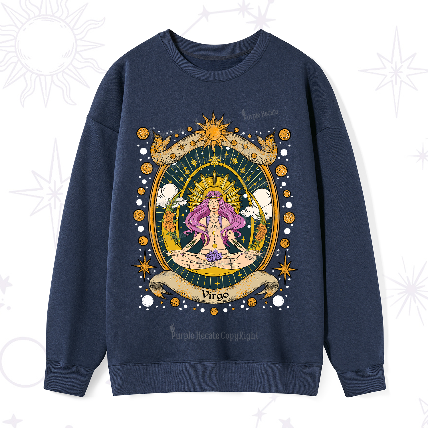 Purplehecate Virgo Radiance Zodiac Sweatshirt