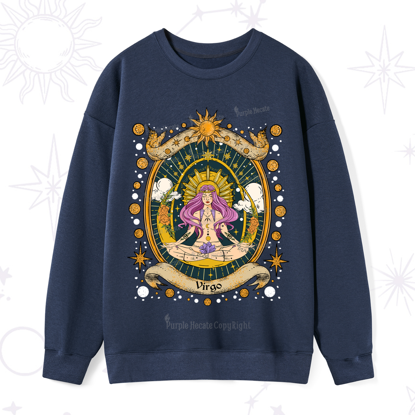 Purplehecate Virgo Radiance Zodiac Sweatshirt