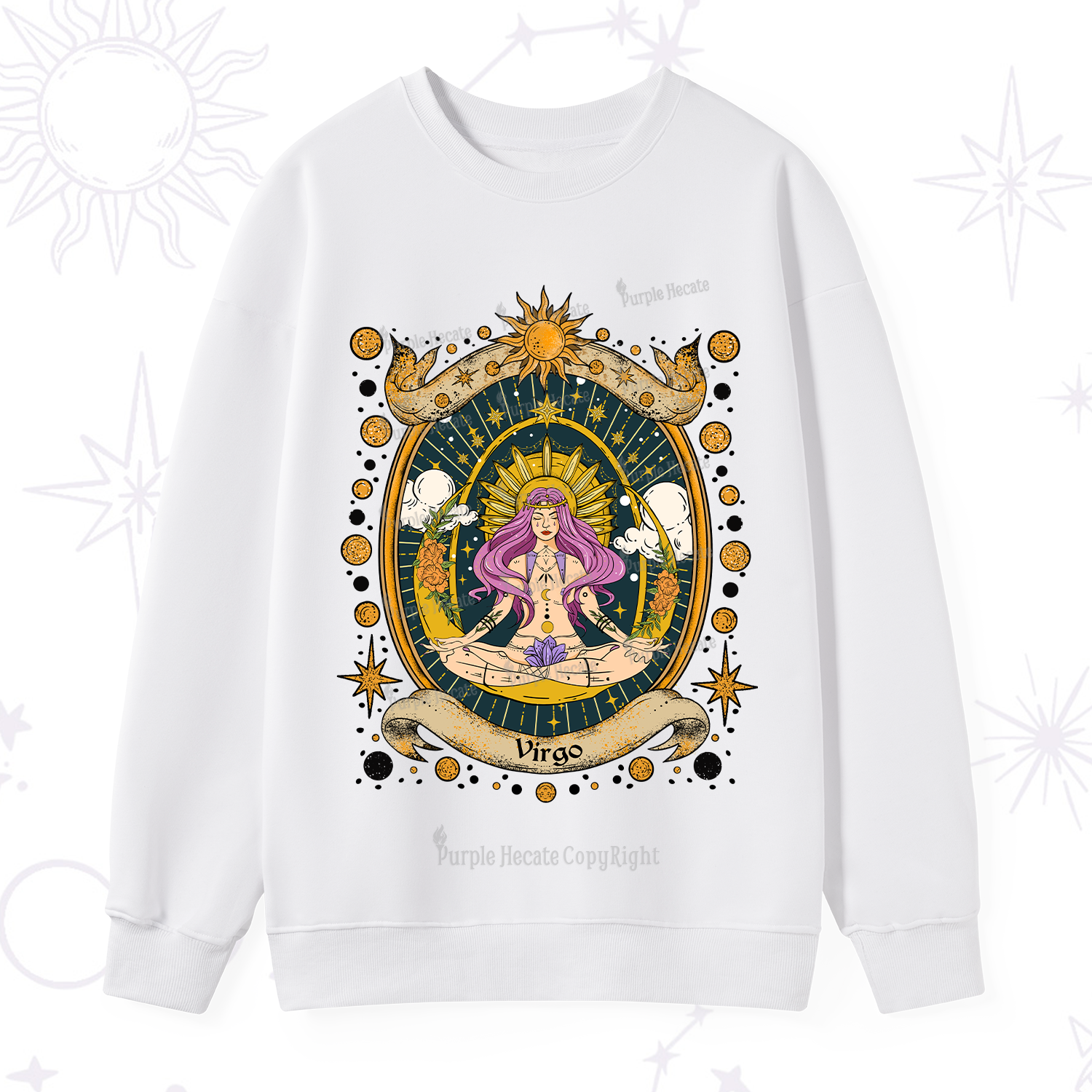 Purplehecate Virgo Radiance Zodiac Sweatshirt