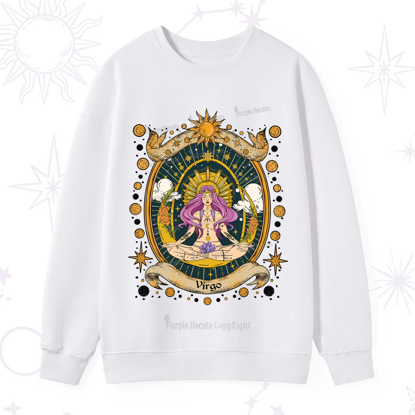 Purplehecate Virgo Radiance Zodiac Sweatshirt
