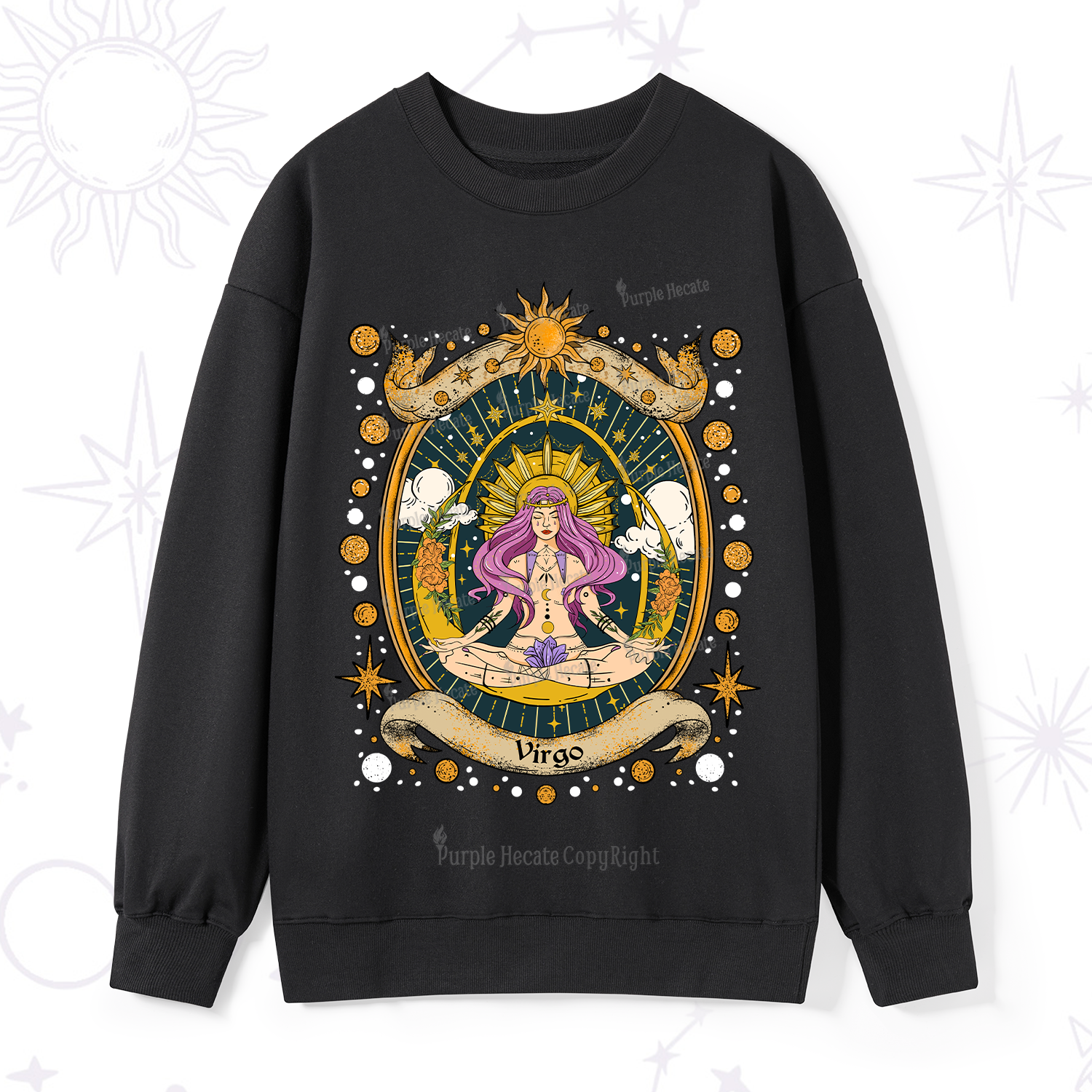 Purplehecate Virgo Radiance Zodiac Sweatshirt