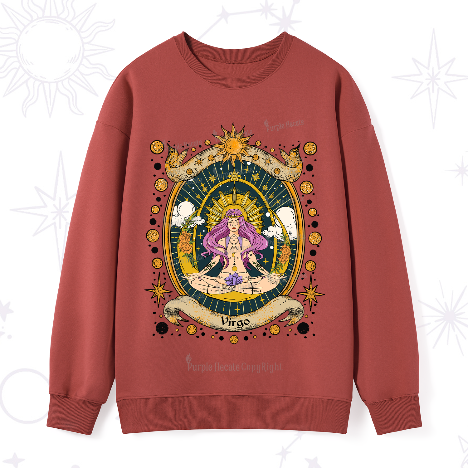 Purplehecate Virgo Radiance Zodiac Sweatshirt