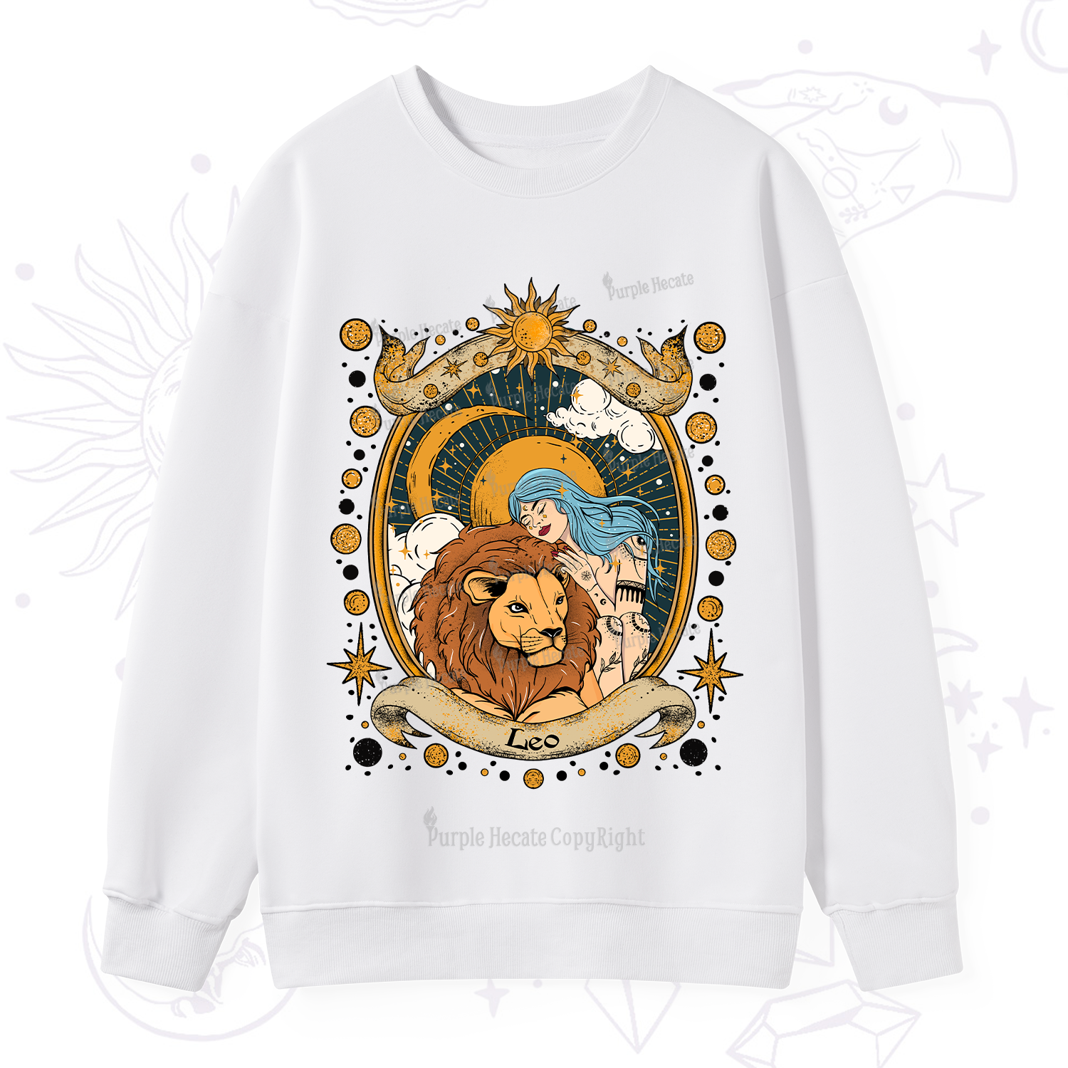 Purplehecate Leo Radiance Zodiac Sweatshirt