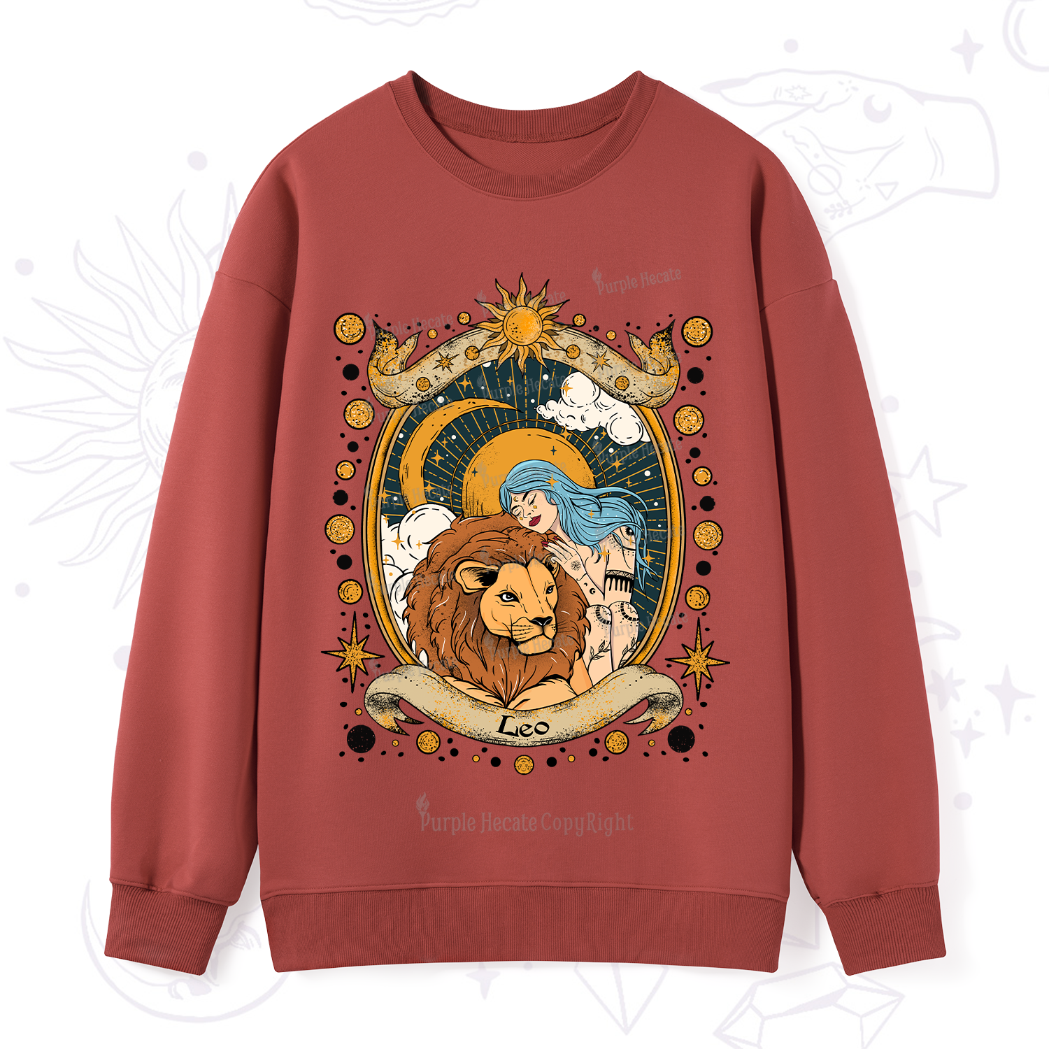 Purplehecate Leo Radiance Zodiac Sweatshirt