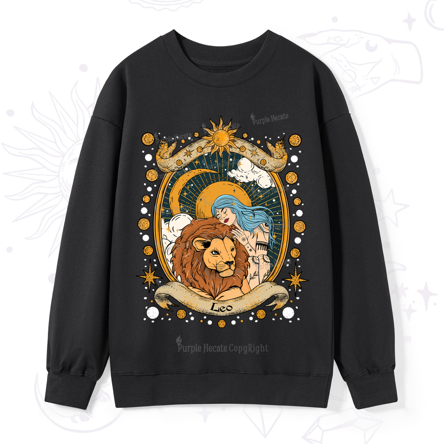 Purplehecate Leo Radiance Zodiac Sweatshirt