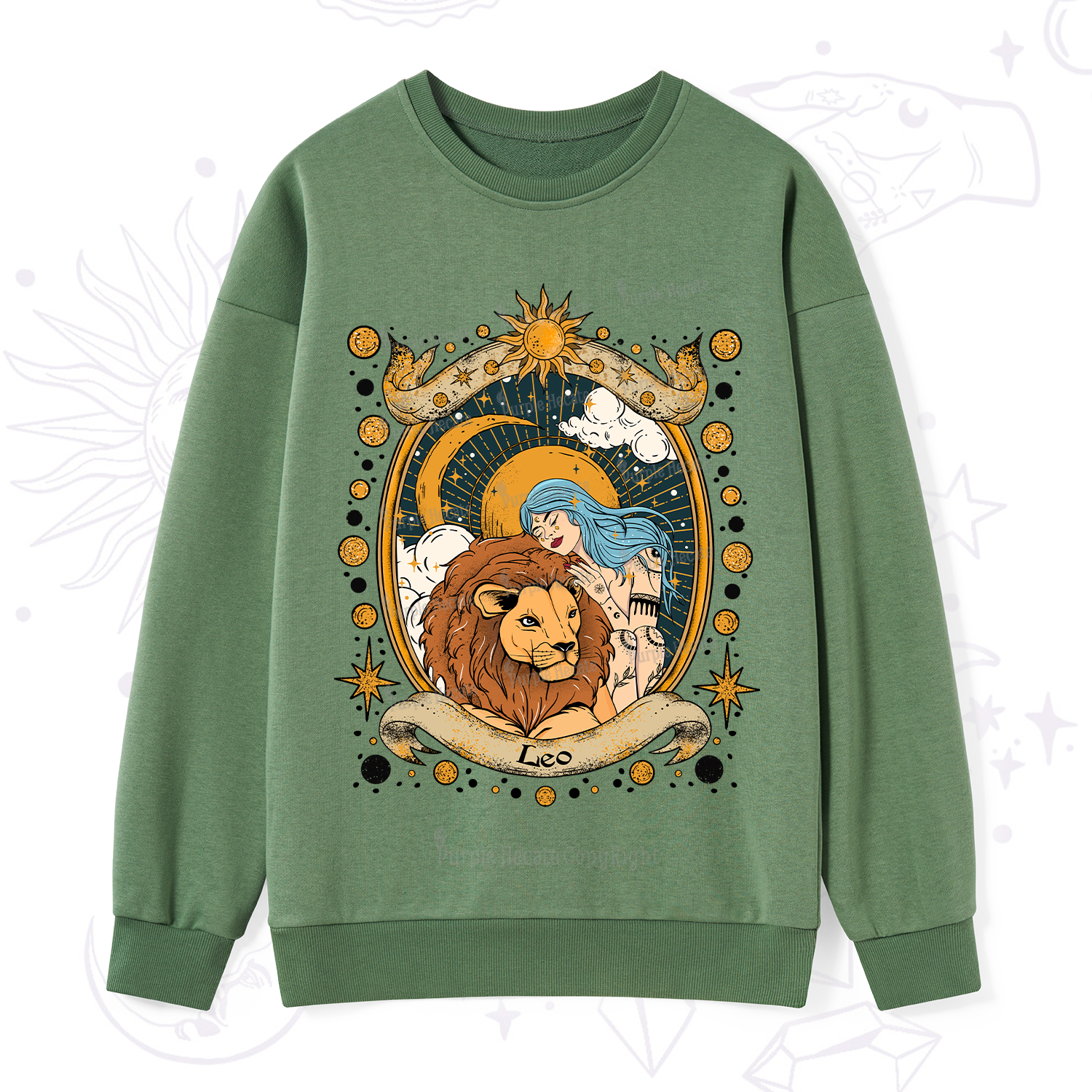 Purplehecate Leo Radiance Zodiac Sweatshirt