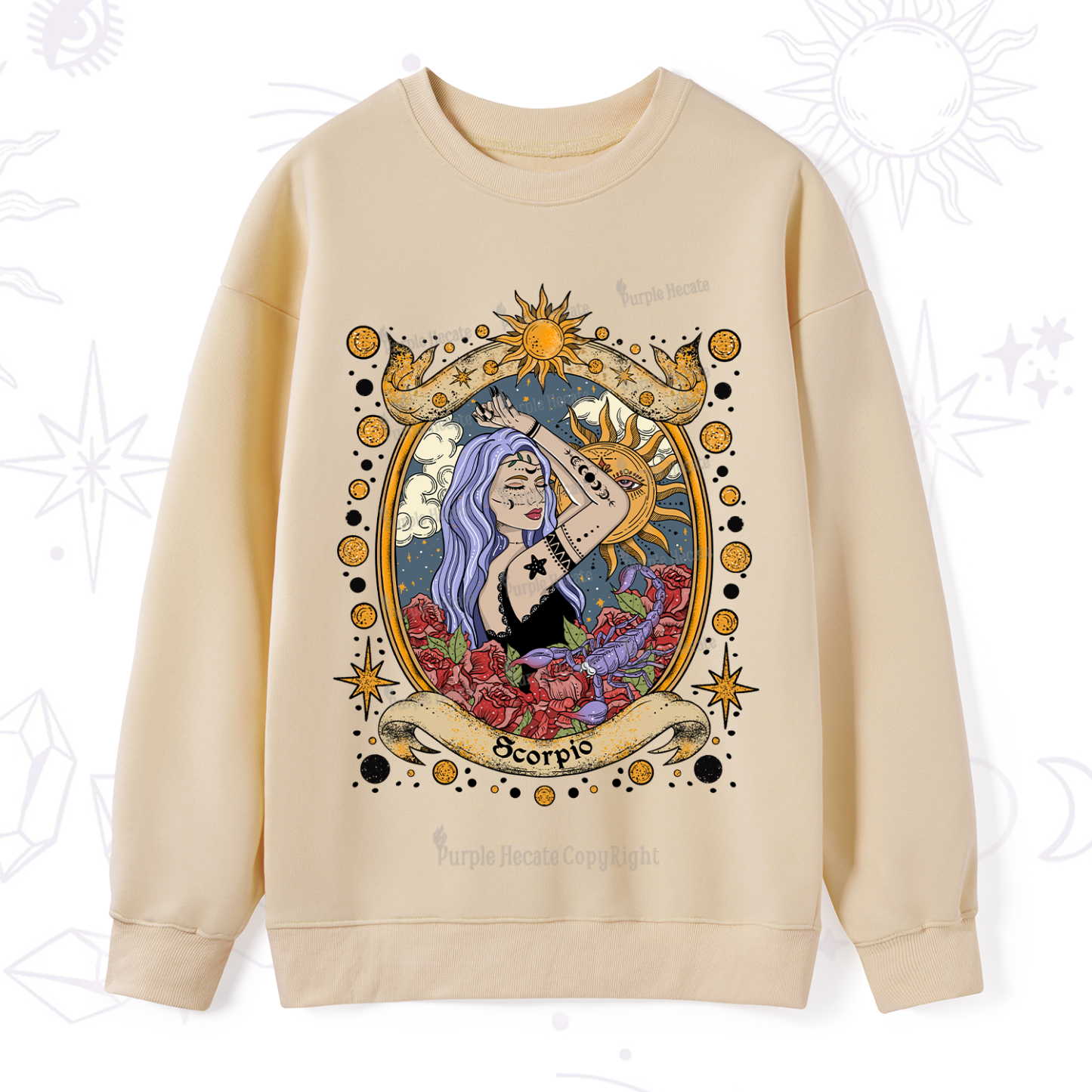 Purplehecate Scorpio Radiance Zodiac Sweatshirt
