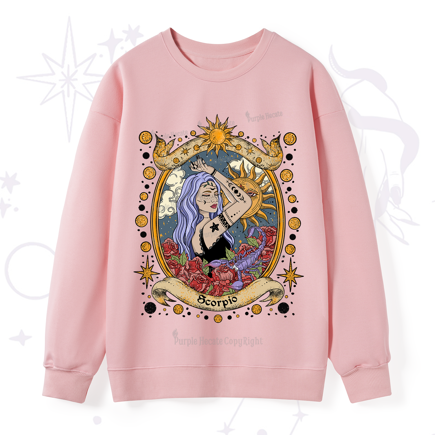 Purplehecate Scorpio Radiance Zodiac Sweatshirt
