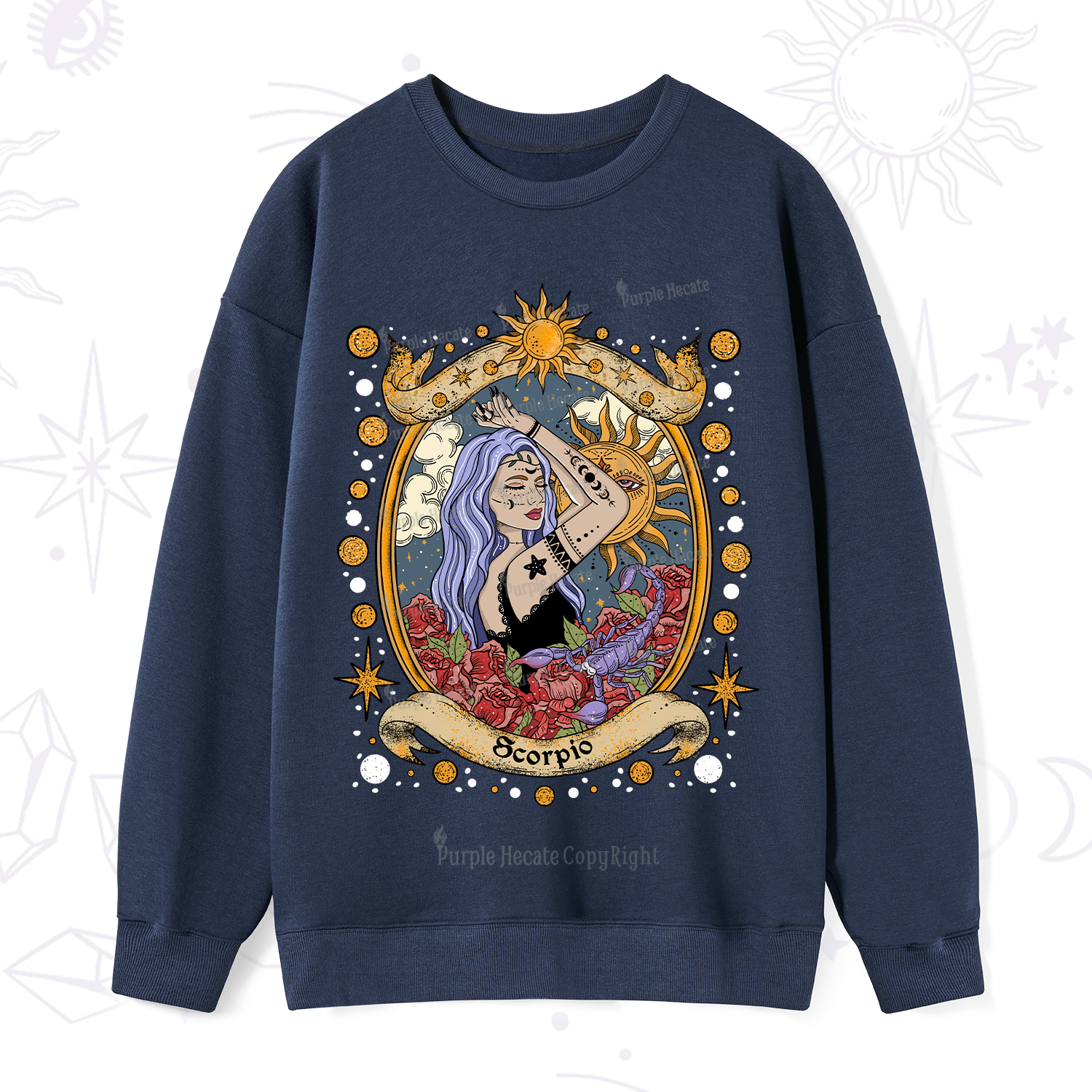 Purplehecate Scorpio Radiance Zodiac Sweatshirt