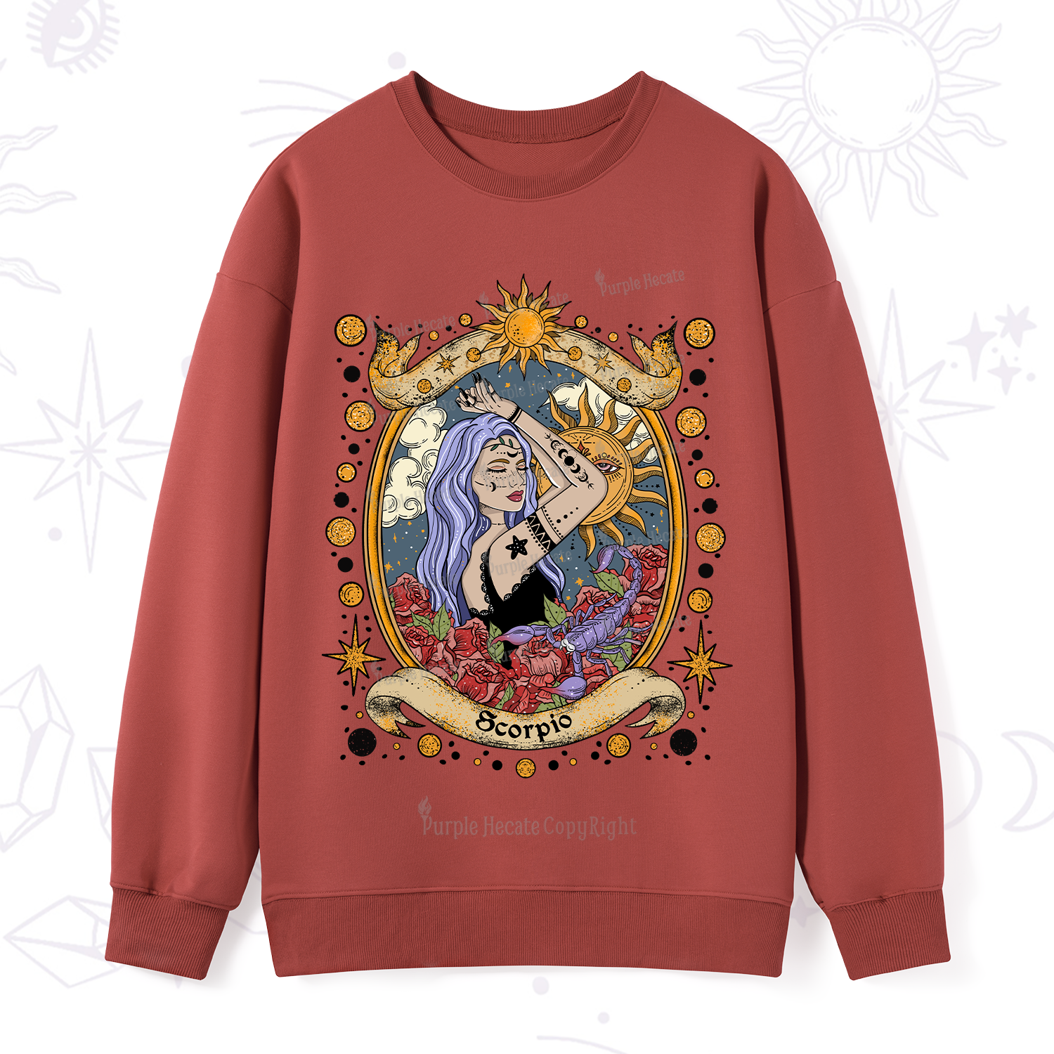 Purplehecate Scorpio Radiance Zodiac Sweatshirt