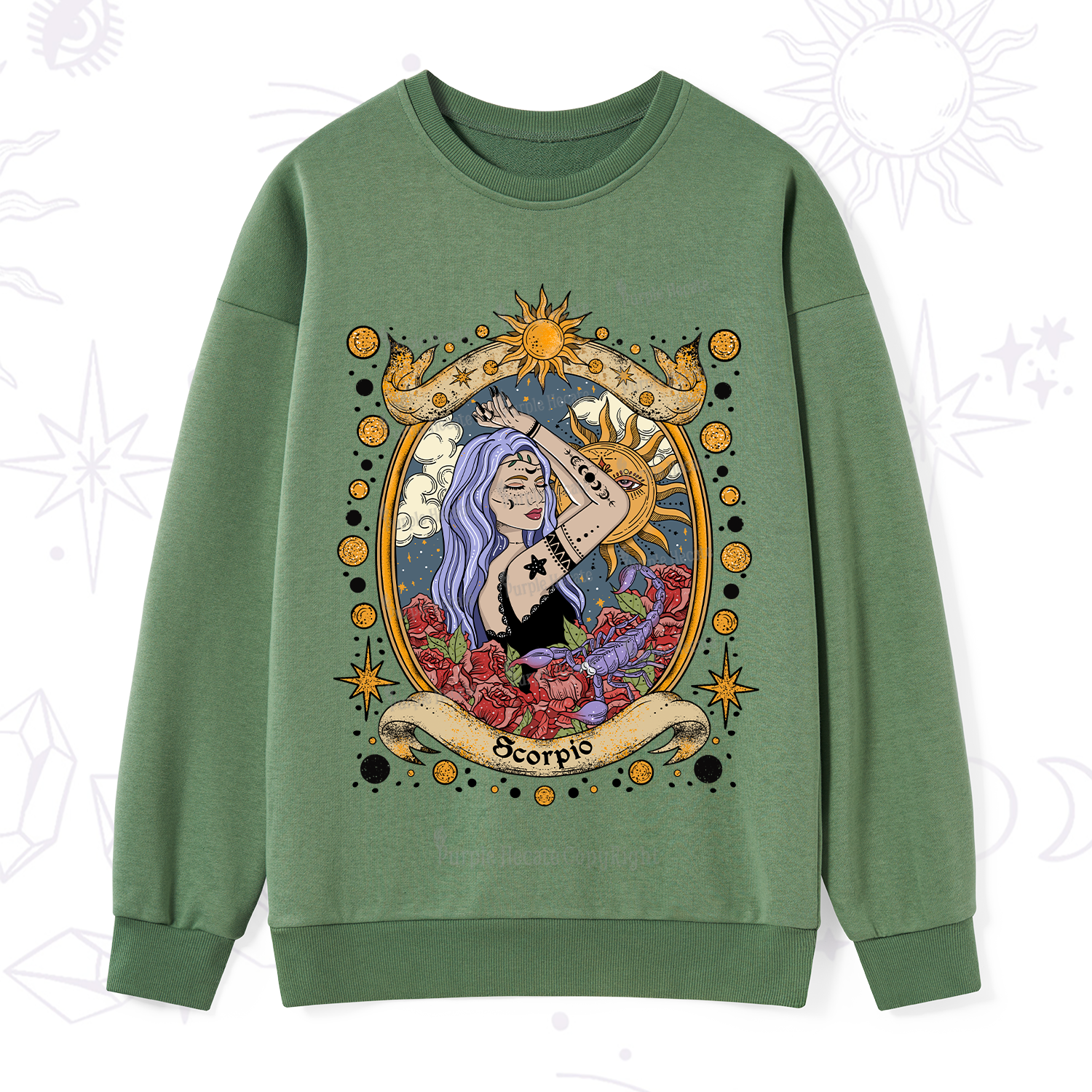Purplehecate Scorpio Radiance Zodiac Sweatshirt