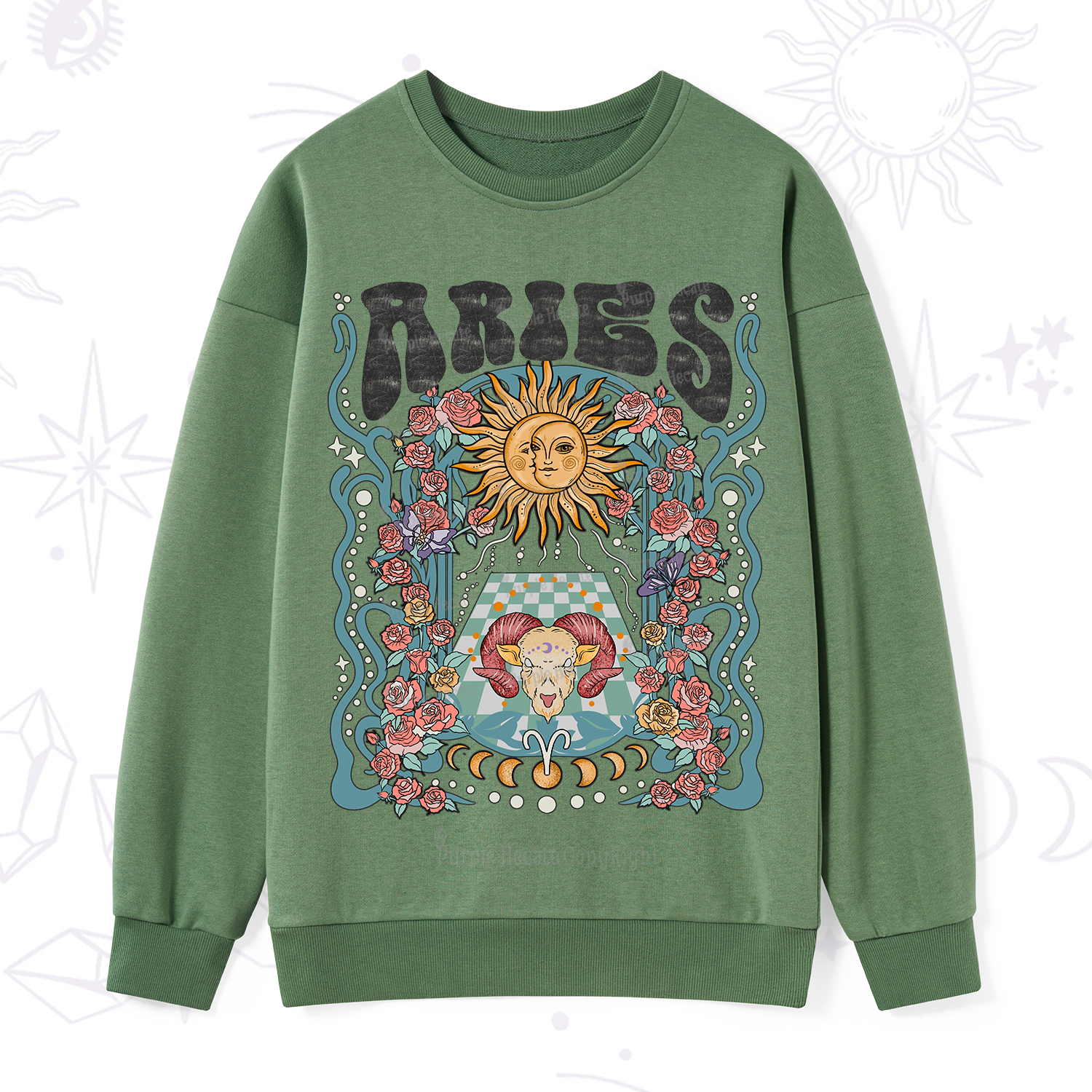 Purplehecate Aries Spirit Zodiac Sweatshirt