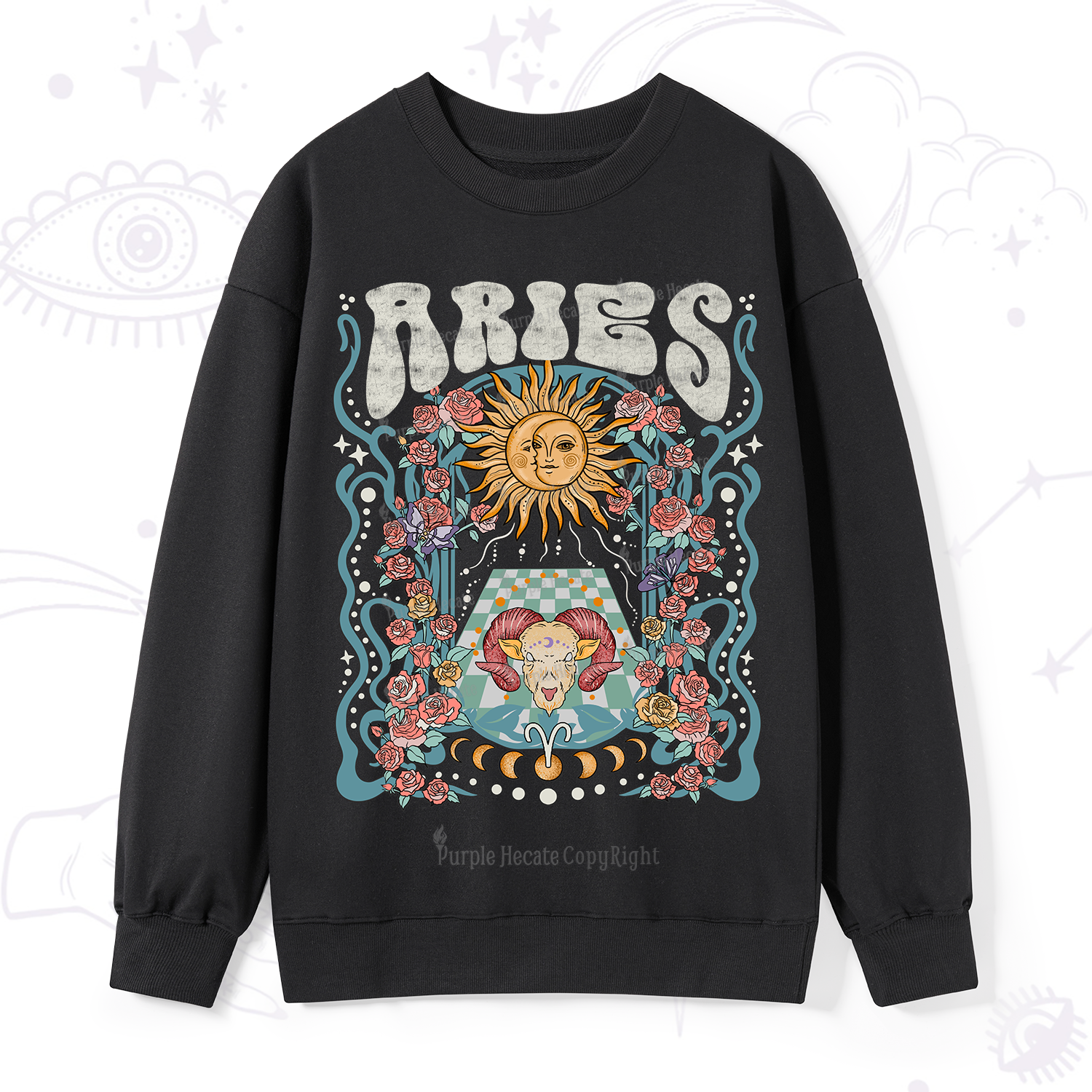 Purplehecate Aries Spirit Zodiac Sweatshirt
