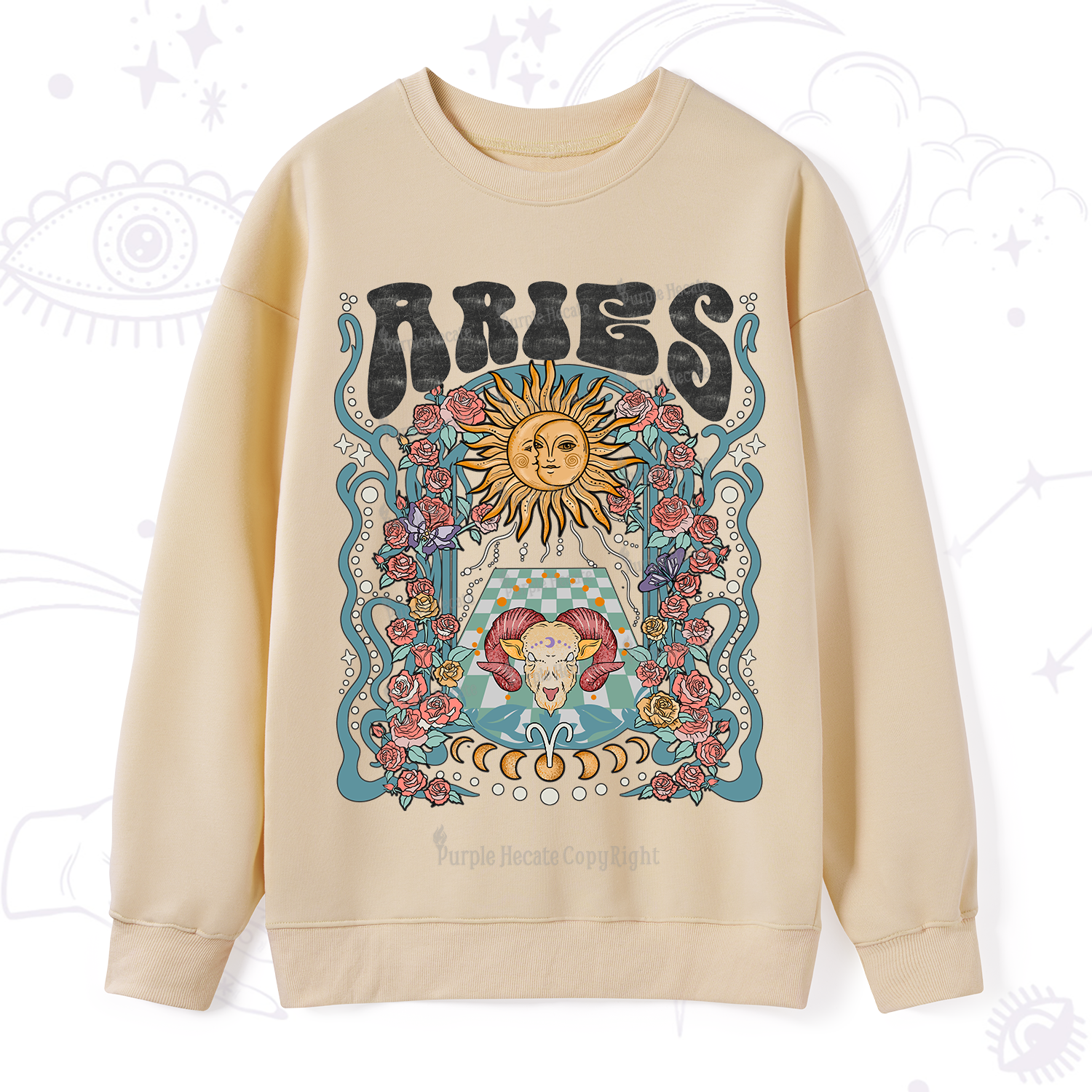 Purplehecate Aries Spirit Zodiac Sweatshirt