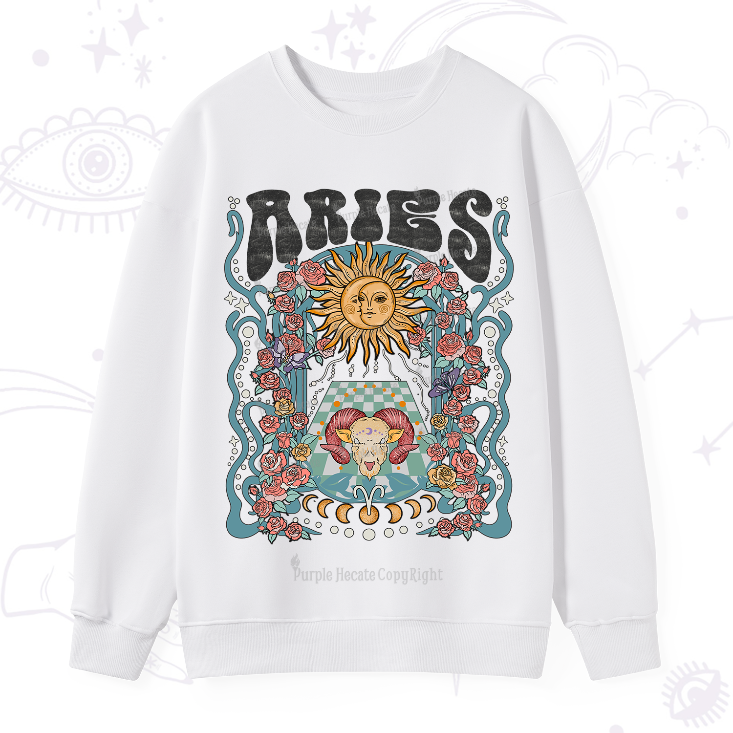 Purplehecate Aries Spirit Zodiac Sweatshirt
