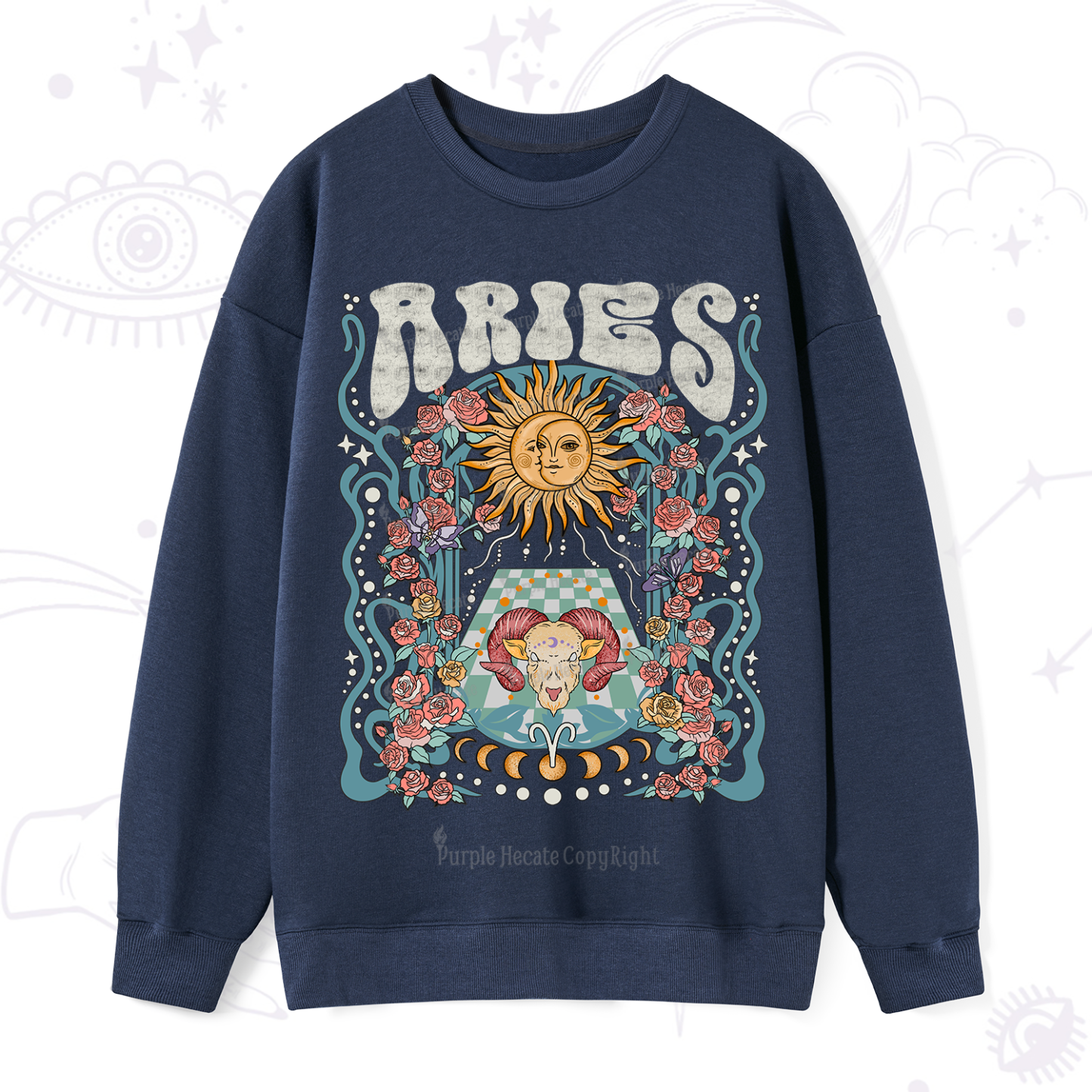 Purplehecate Aries Spirit Zodiac Sweatshirt