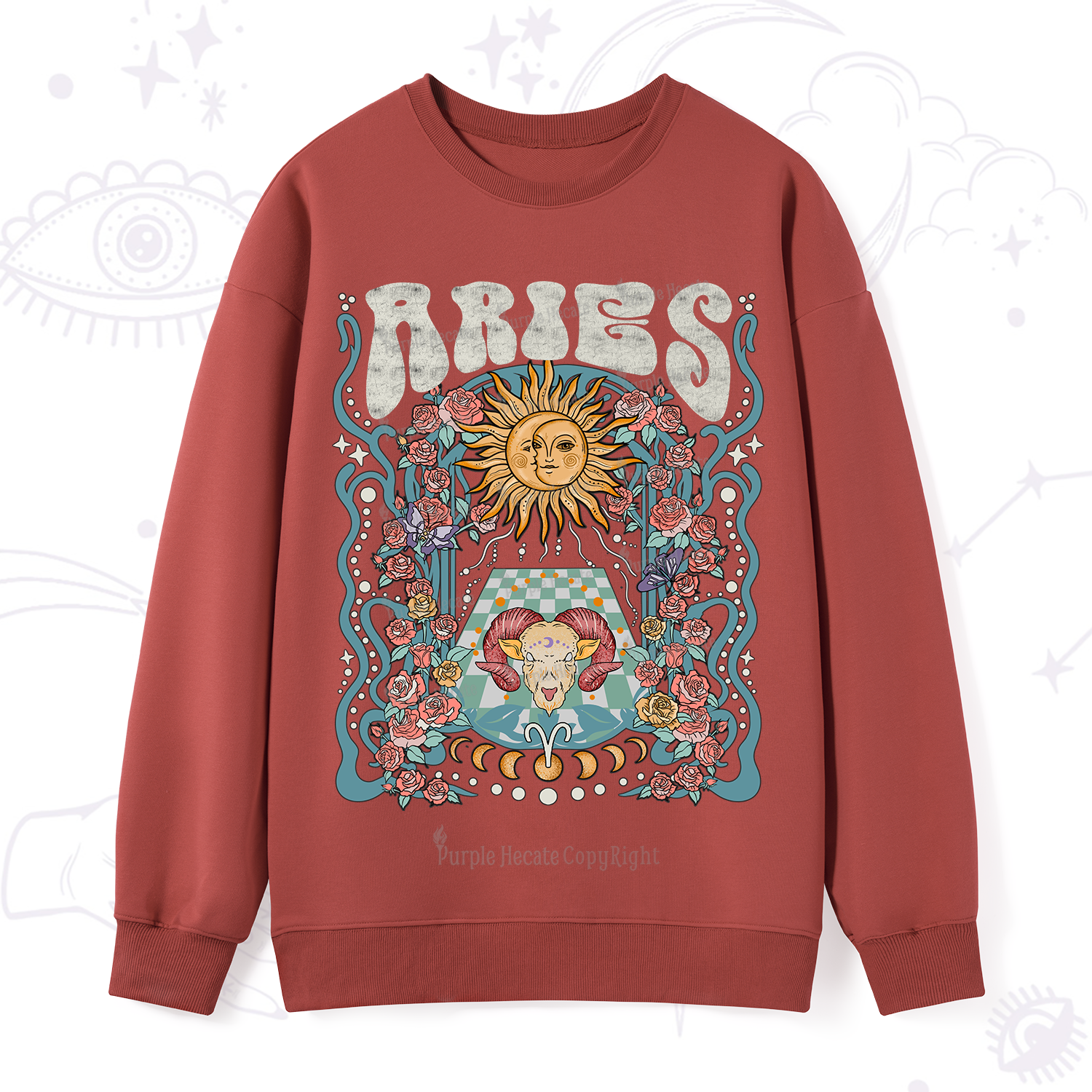 Purplehecate Aries Spirit Zodiac Sweatshirt