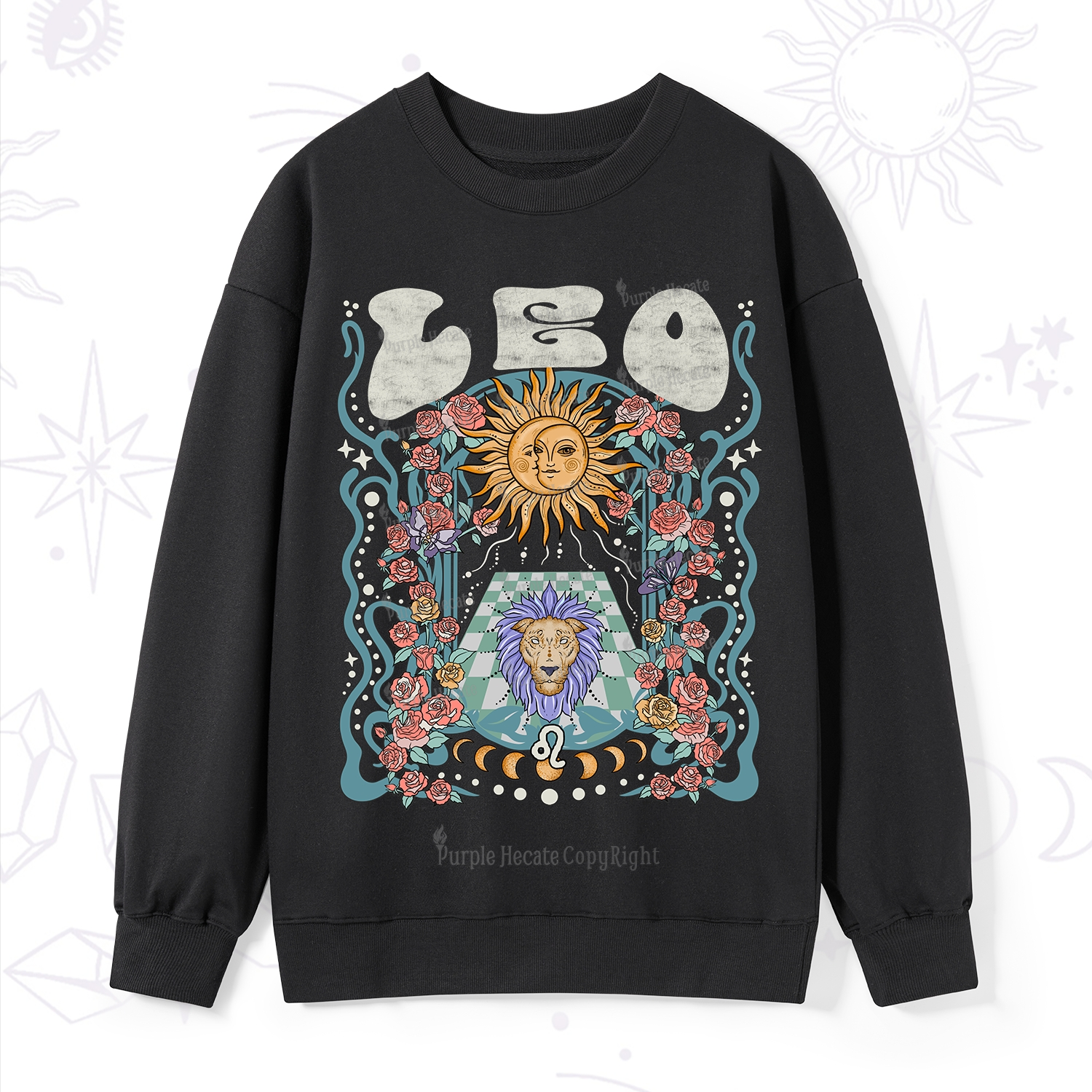 Purplehecate Leo Spirit Zodiac Sweatshirt