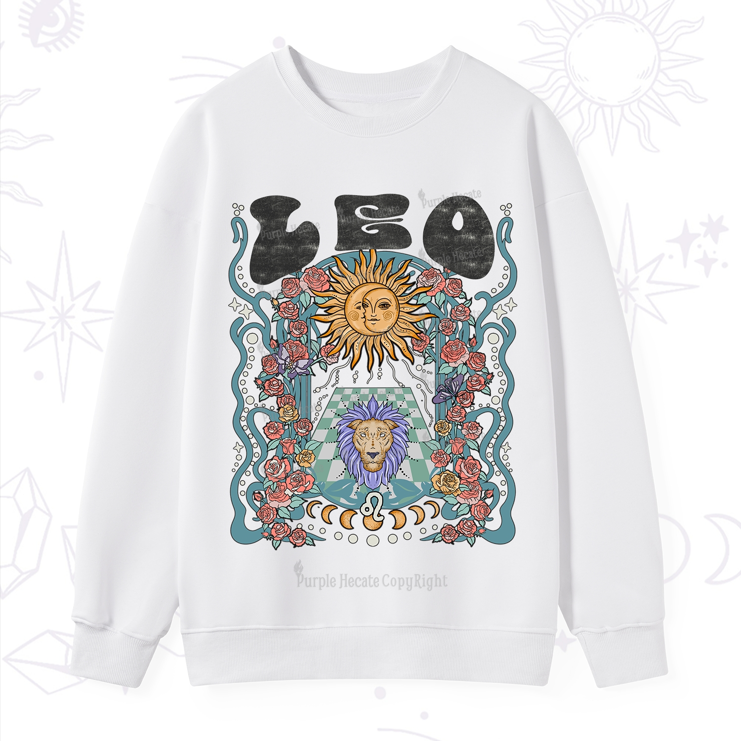 Purplehecate Leo Spirit Zodiac Sweatshirt
