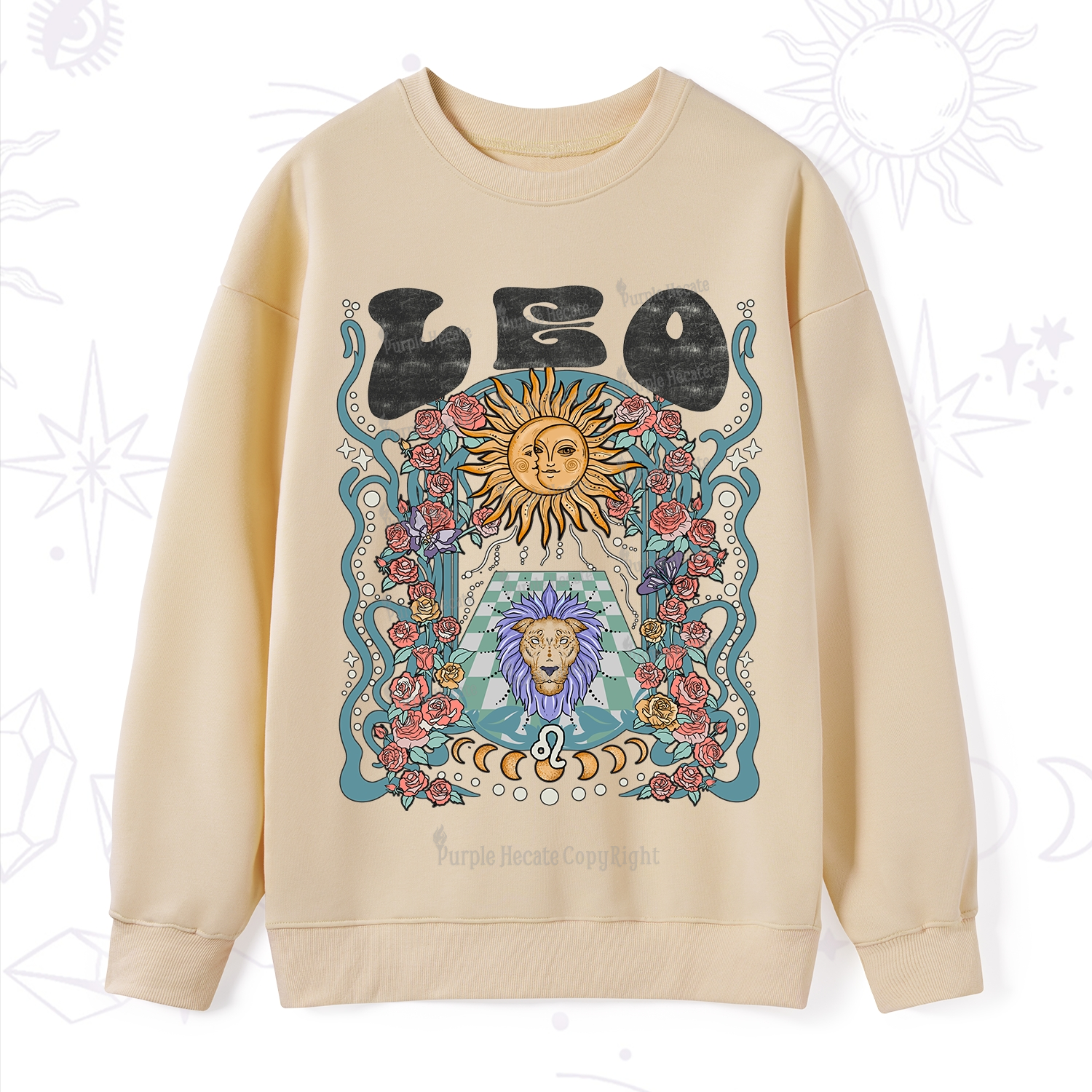 Purplehecate Leo Spirit Zodiac Sweatshirt