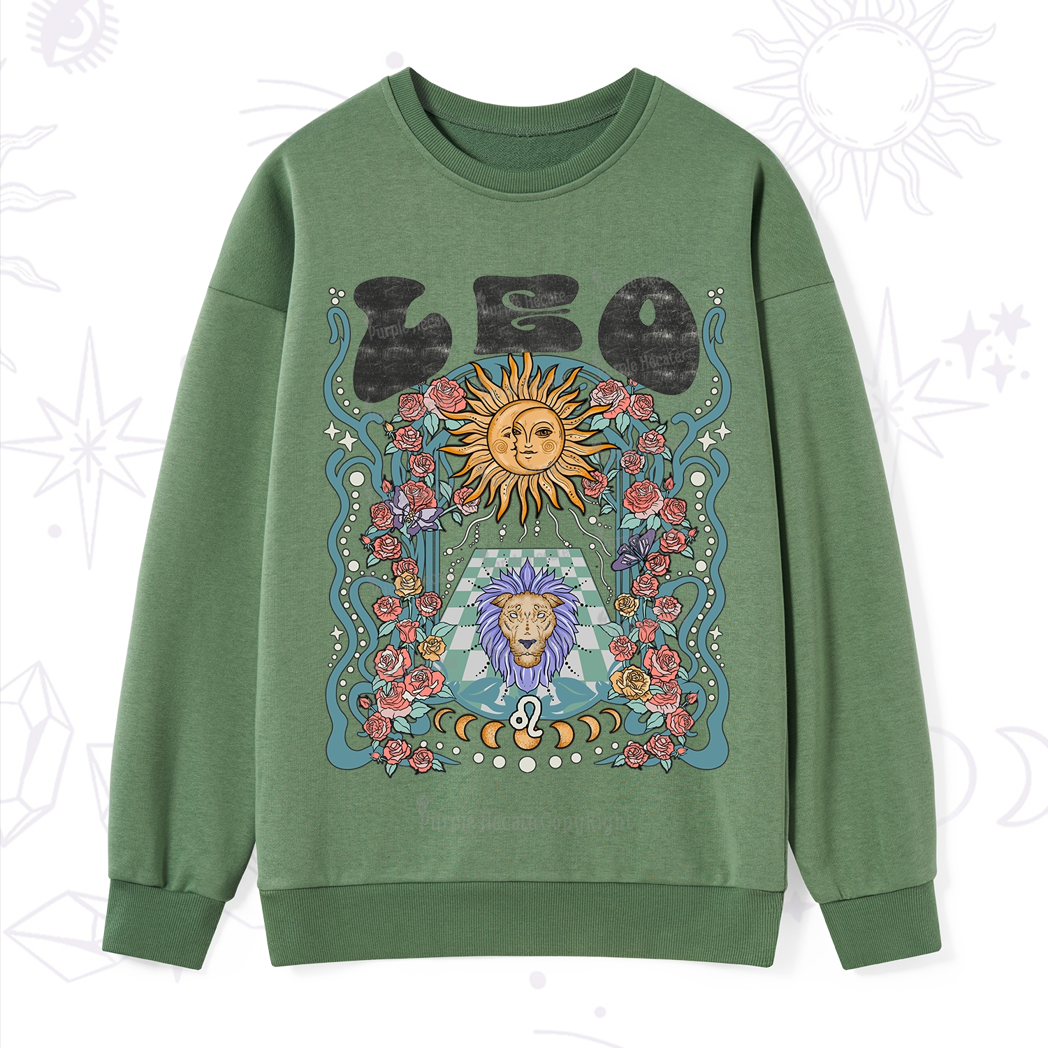 Purplehecate Leo Spirit Zodiac Sweatshirt