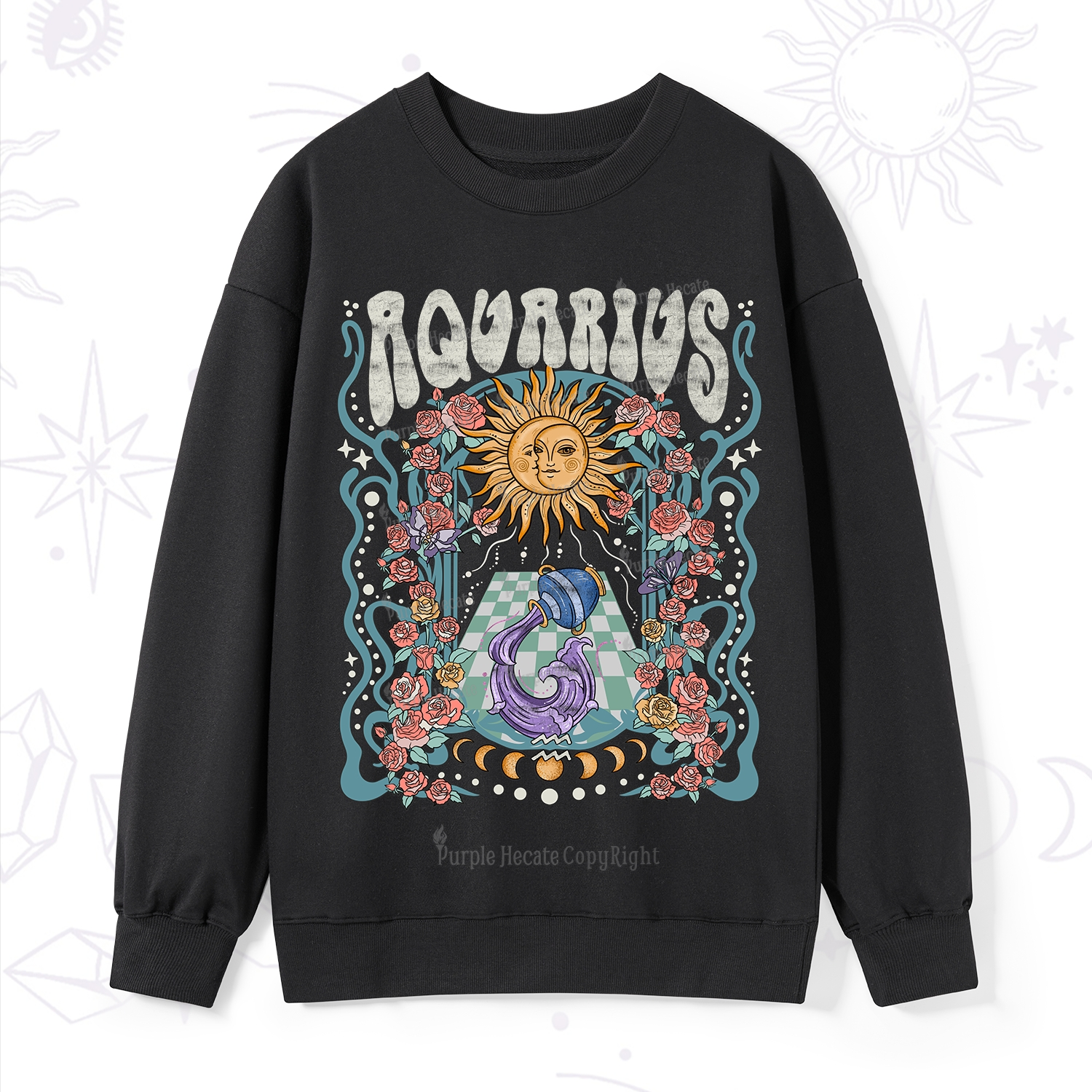 Purplehecate Aquarius Spirit Zodiac Sweatshirt