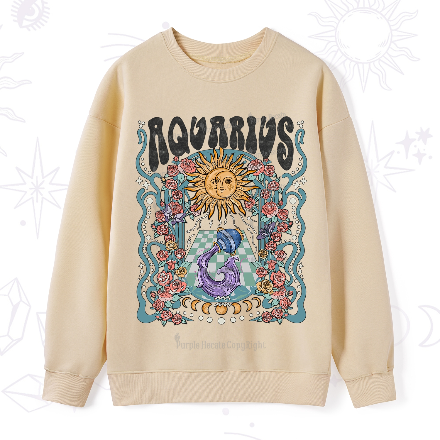 Purplehecate Aquarius Spirit Zodiac Sweatshirt