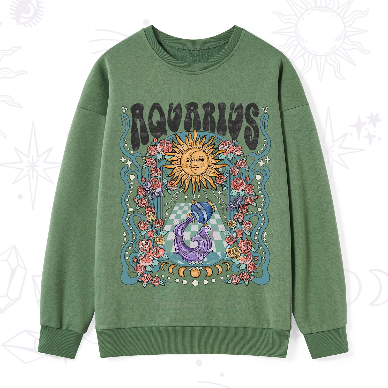 Purplehecate Aquarius Spirit Zodiac Sweatshirt