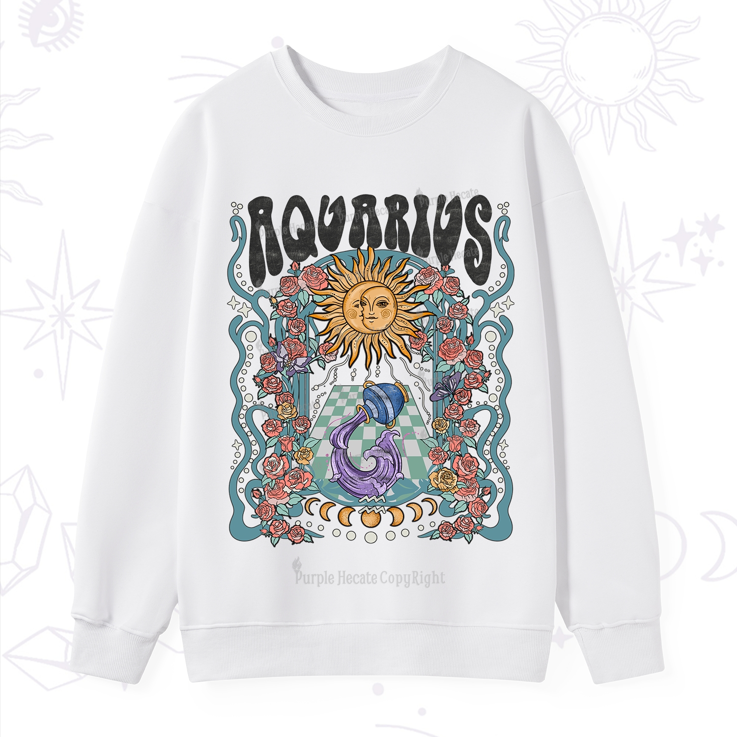 Purplehecate Aquarius Spirit Zodiac Sweatshirt