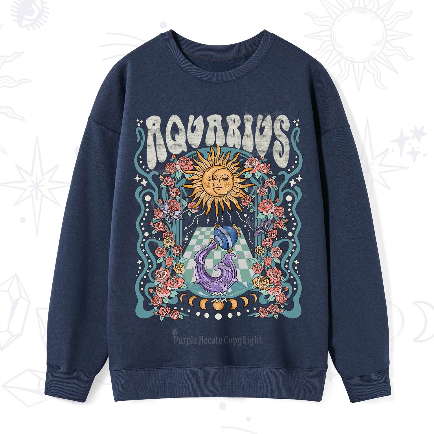 Purplehecate Aquarius Spirit Zodiac Sweatshirt