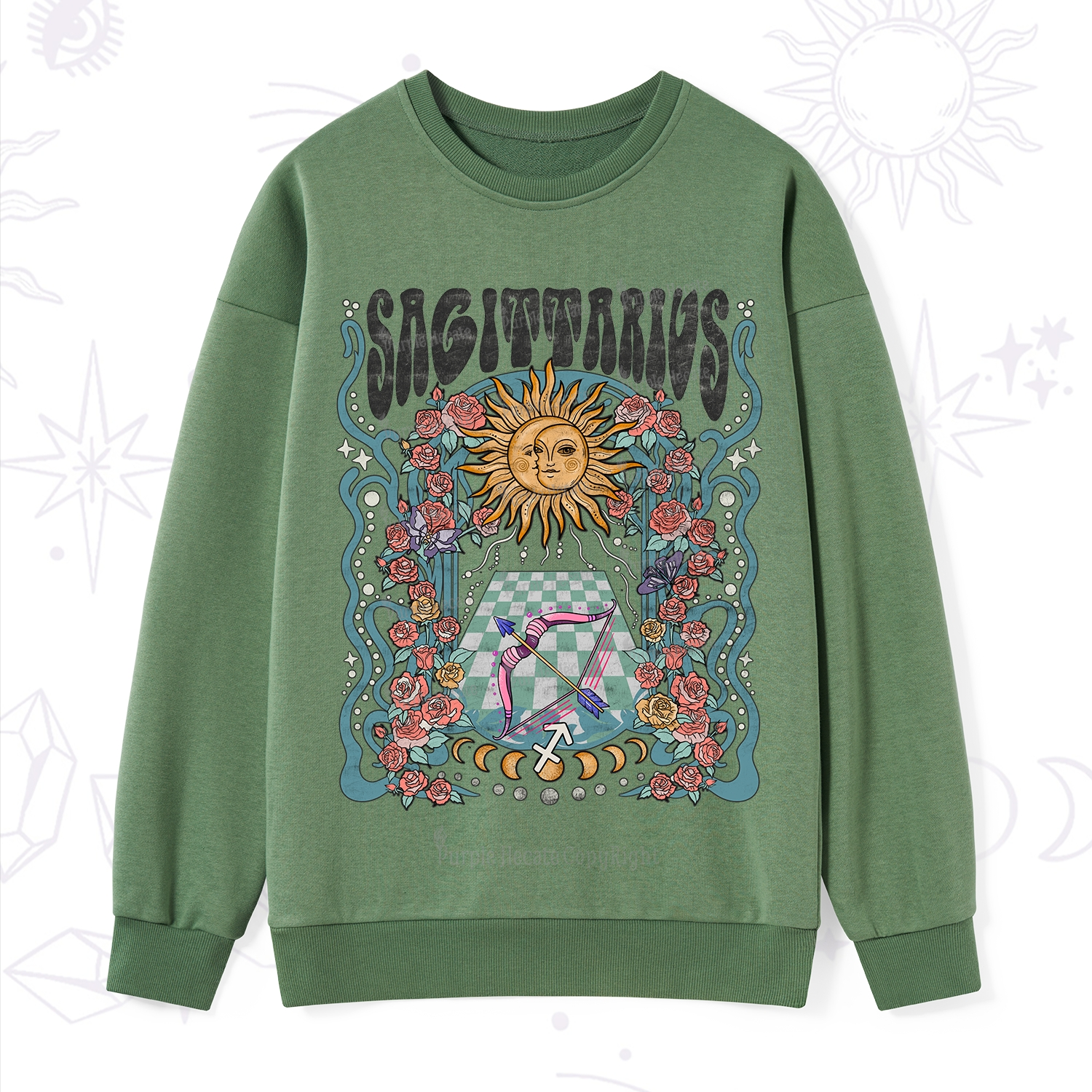 Purplehecate Sagittarius Spirit Zodiac Sweatshirt