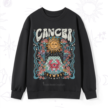 Purplehecate Cancer Spirit Zodiac Sweatshirt