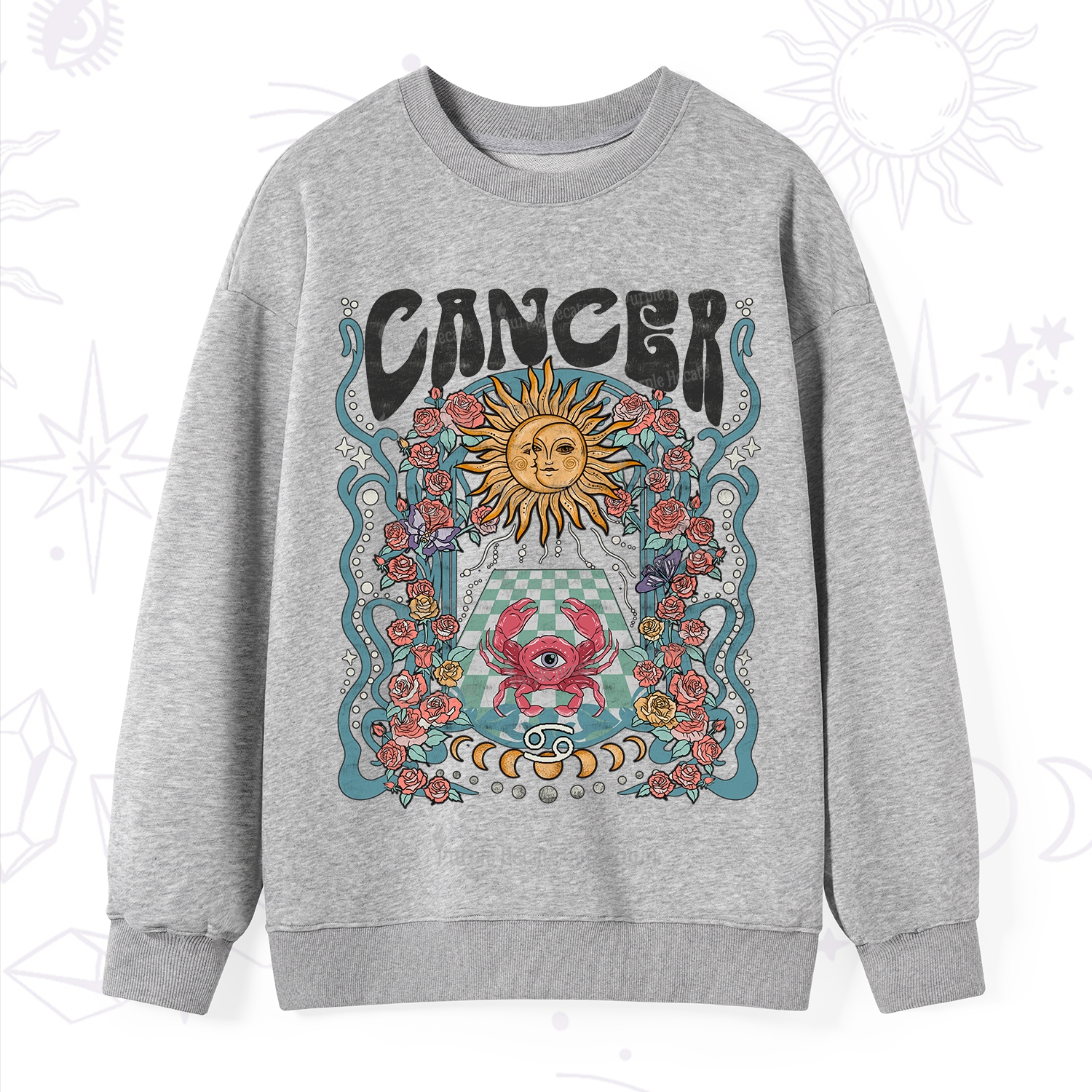 Purplehecate Cancer Spirit Zodiac Sweatshirt
