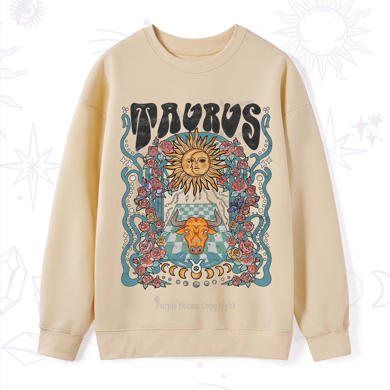 Purplehecate Taurus Spirit Zodiac Sweatshirt