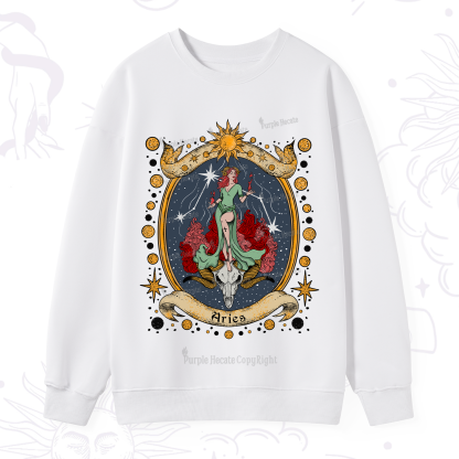 Purplehecate Celestial Aries Zodiac Sweatshirt