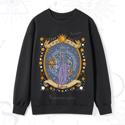 Purplehecate Celestial Libra Zodiac Sweatshirt