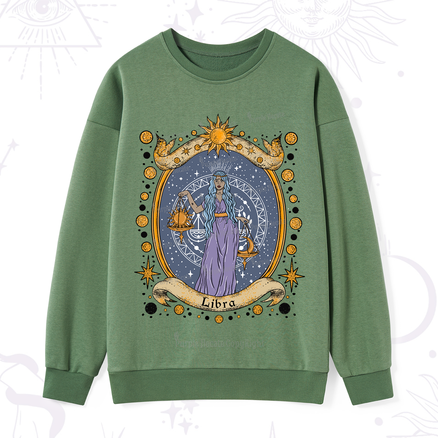 Purplehecate Celestial Libra Zodiac Sweatshirt