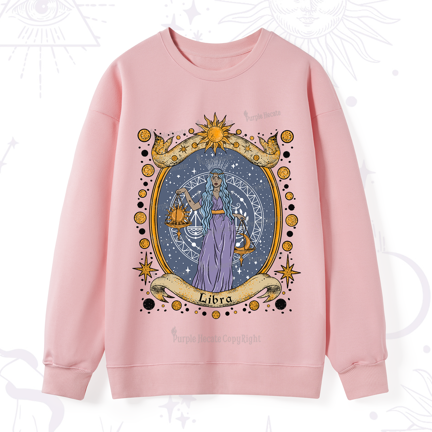 Purplehecate Celestial Libra Zodiac Sweatshirt