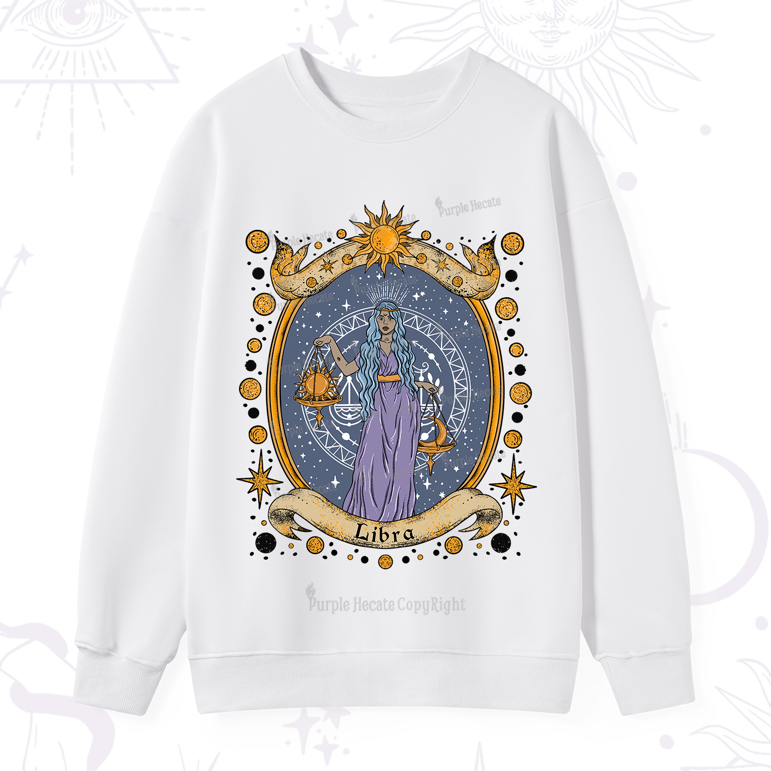 Purplehecate Celestial Libra Zodiac Sweatshirt