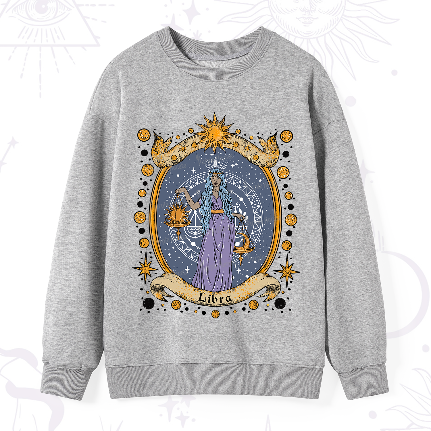 Purplehecate Celestial Libra Zodiac Sweatshirt