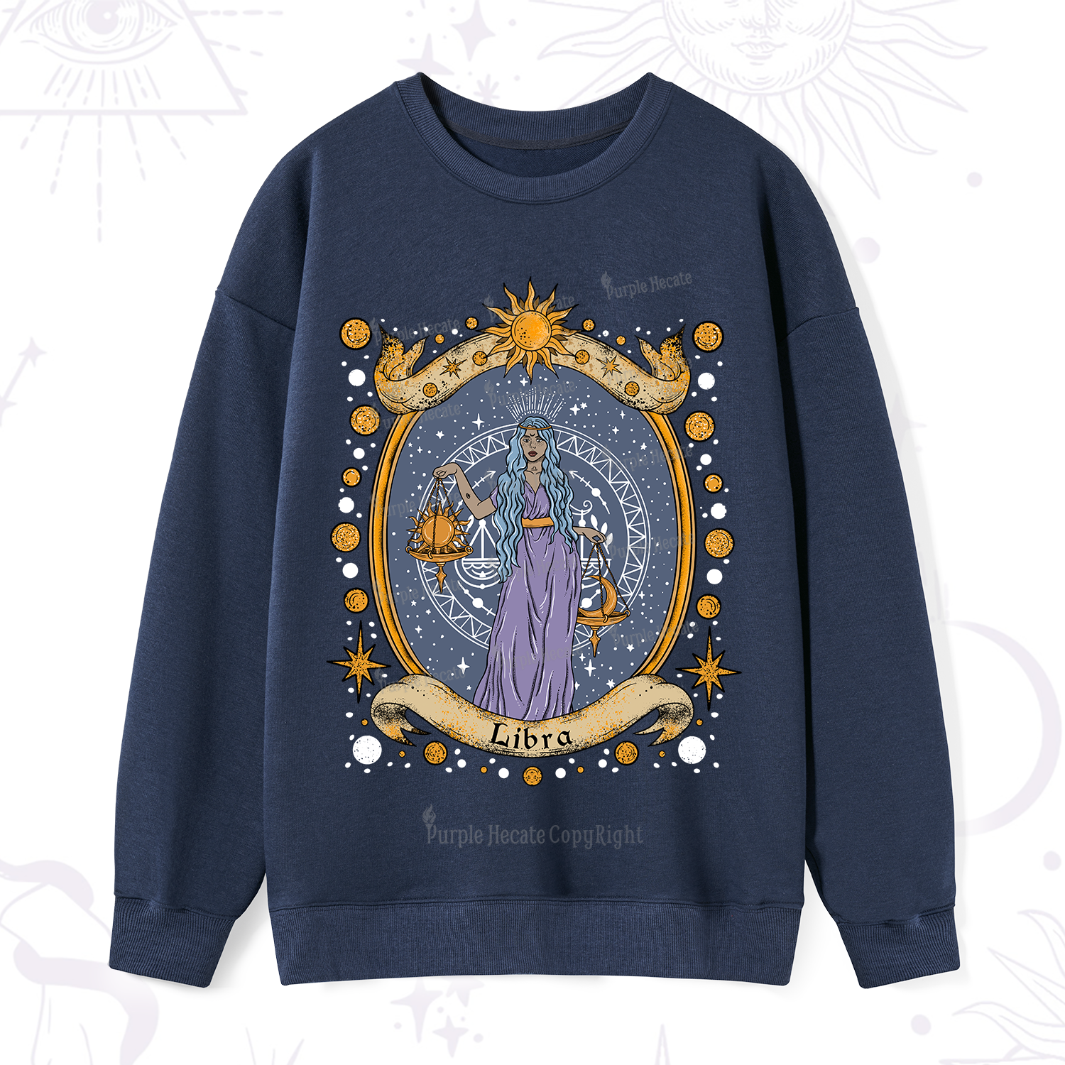 Purplehecate Celestial Libra Zodiac Sweatshirt