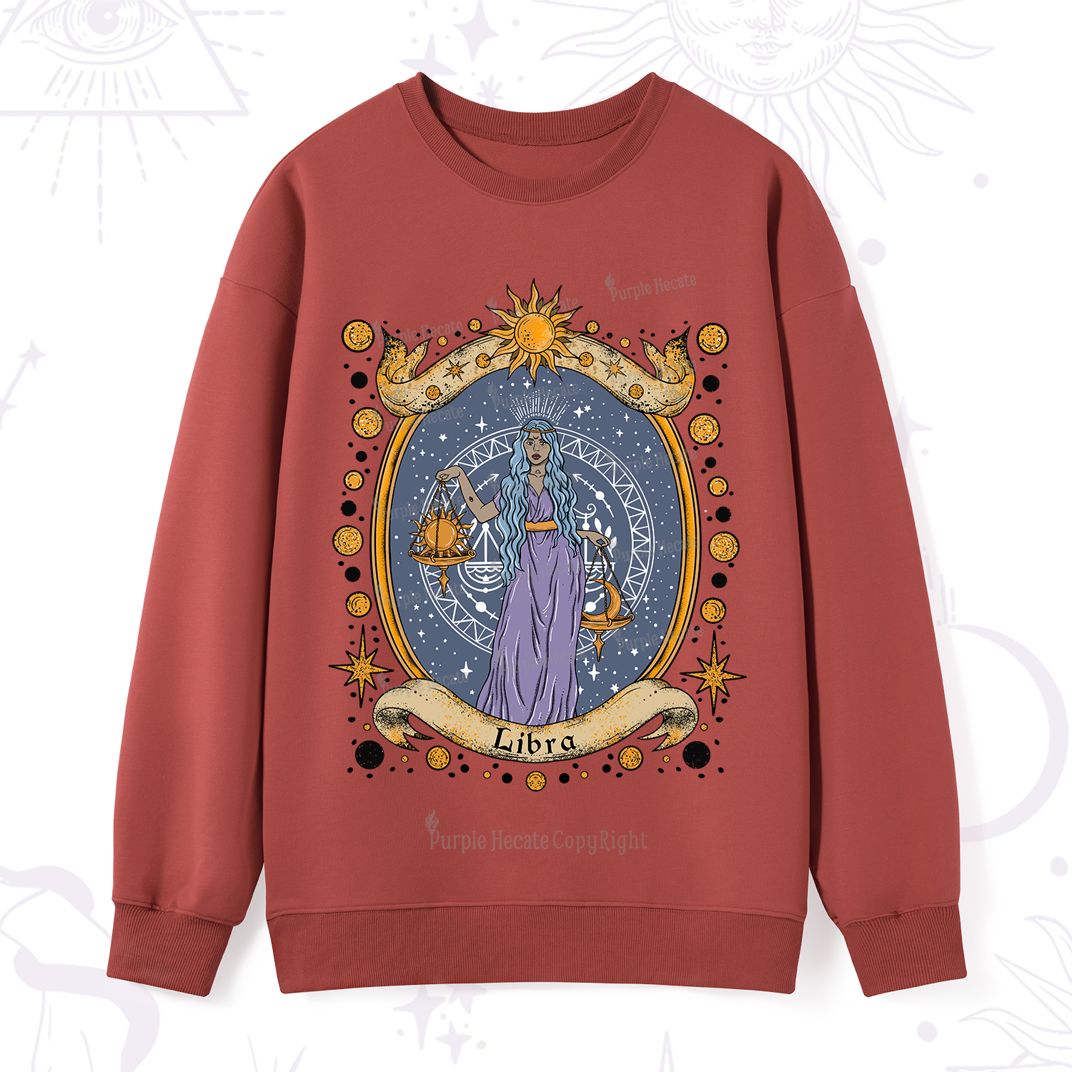 Purplehecate Celestial Libra Zodiac Sweatshirt