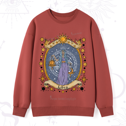 Purplehecate Celestial Libra Zodiac Sweatshirt