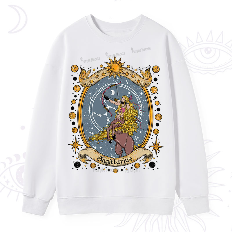 Purplehecate Celestial Sagittarius Zodiac Sweatshirt