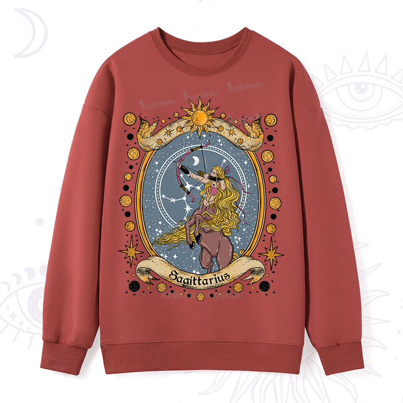 Purplehecate Celestial Sagittarius Zodiac Sweatshirt