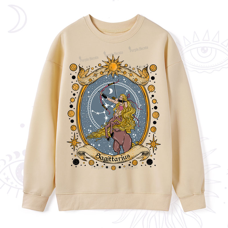 Purplehecate Celestial Sagittarius Zodiac Sweatshirt