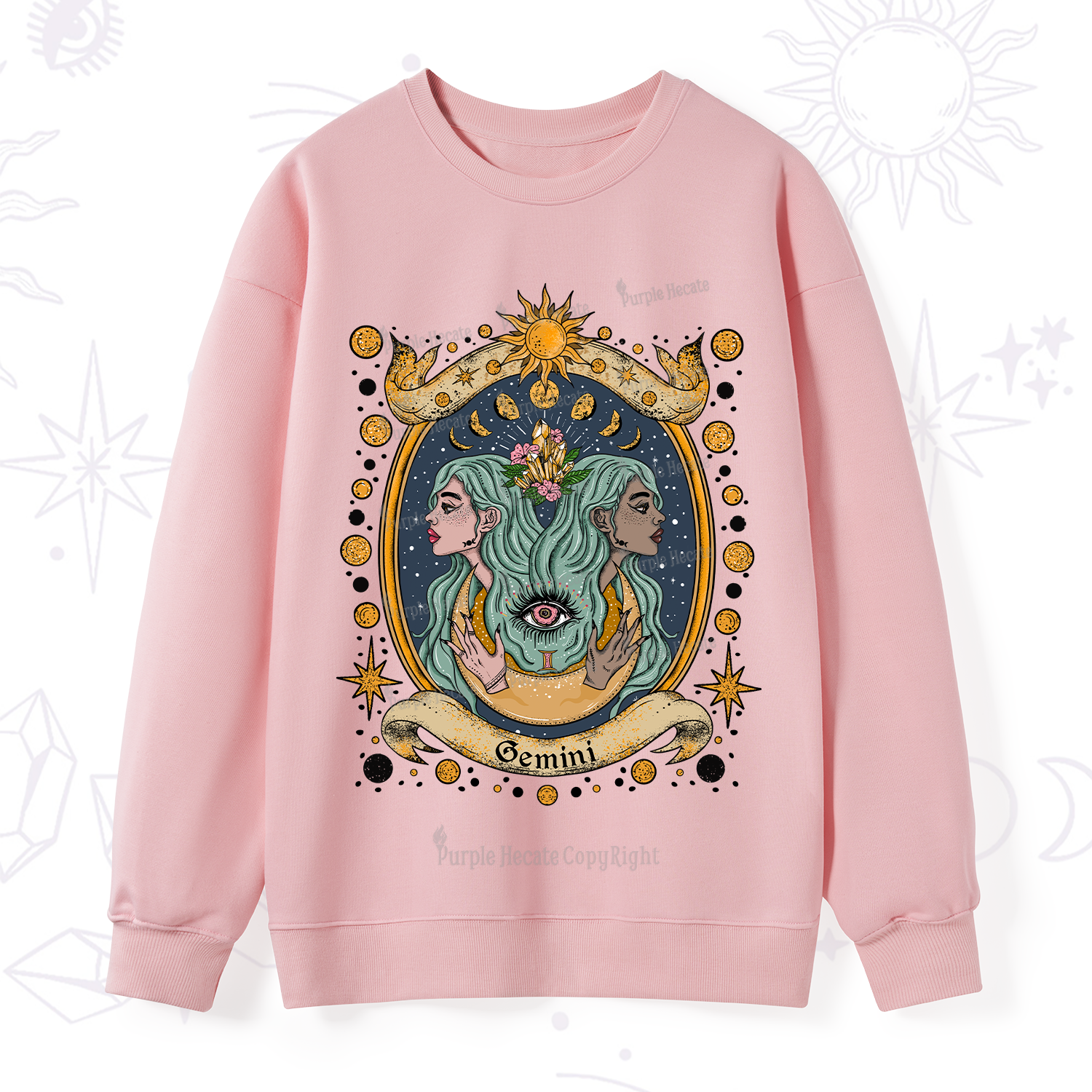 Purplehecate Celestial Gemini Zodiac Sweatshirt